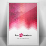 Vertical Poster Mockup Laid on the Wall