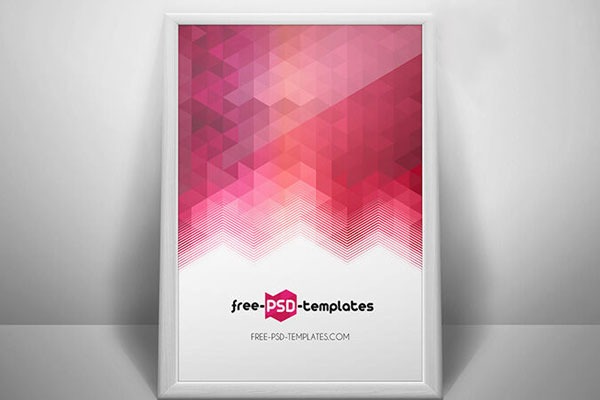 Vertical Poster Mockup Laid on the Wall
