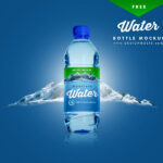 Vertical Premium Pet Water Bottle Mockup