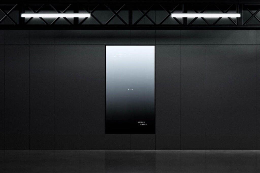 Vertical Screen Display Mockup