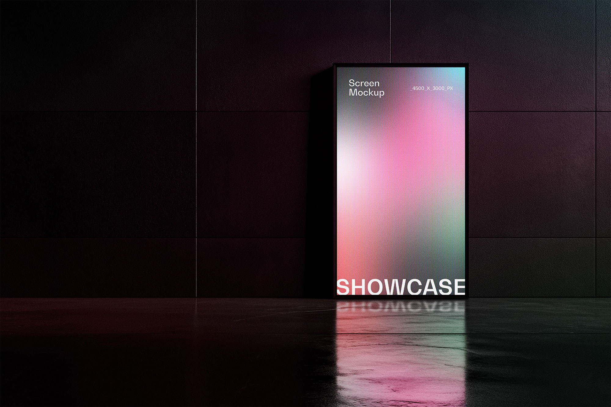 Free Vertical Screen Mockup PSD Template