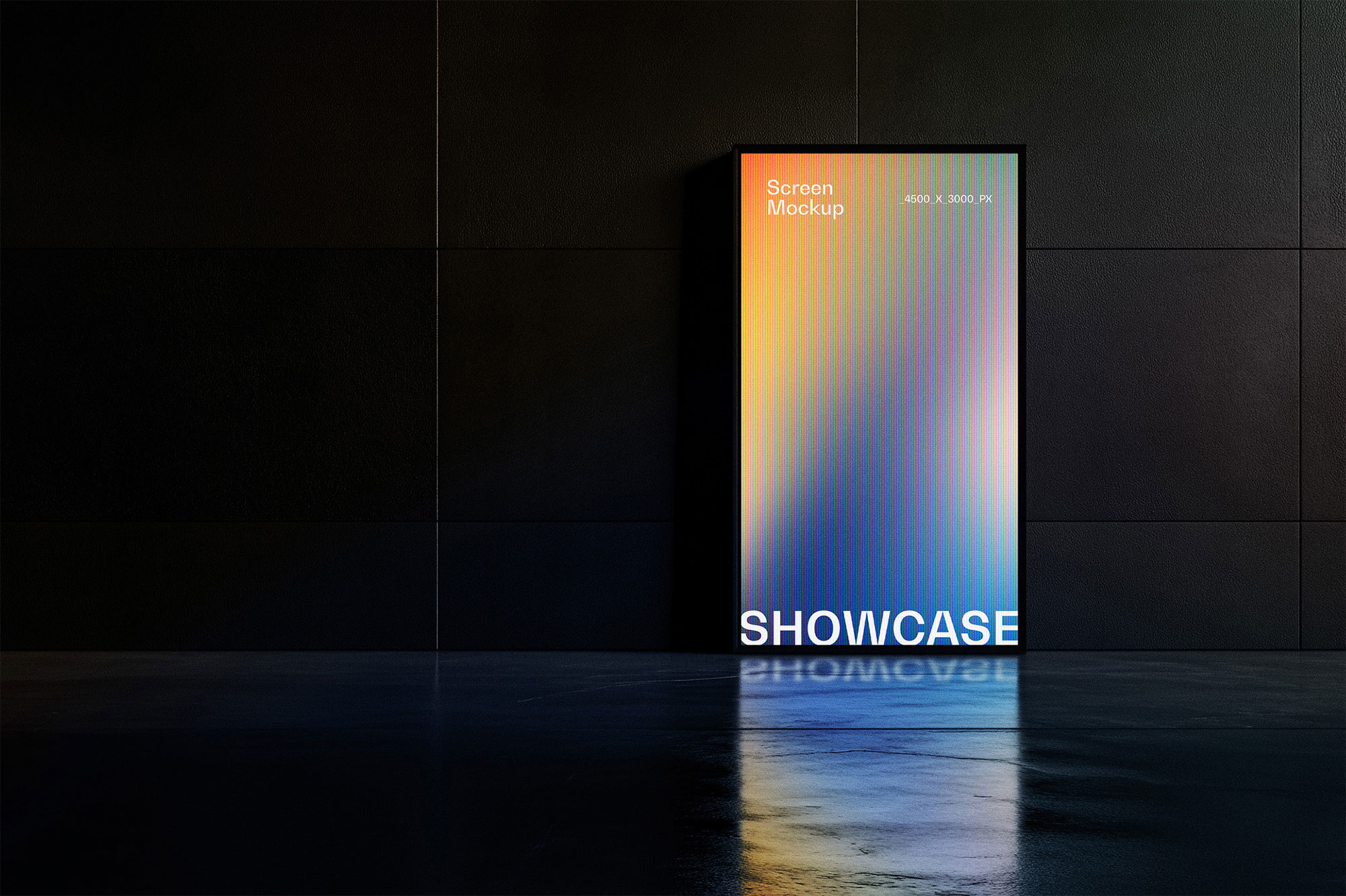 Free Vertical Screen Mockup PSD Template
