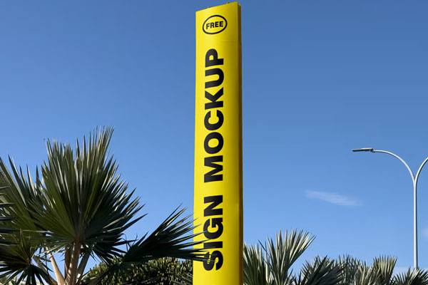 Vertical Sign Mockup