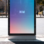 Vertical Street Signage Mockup