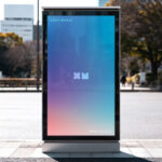 Vertical Street Signage Mockup