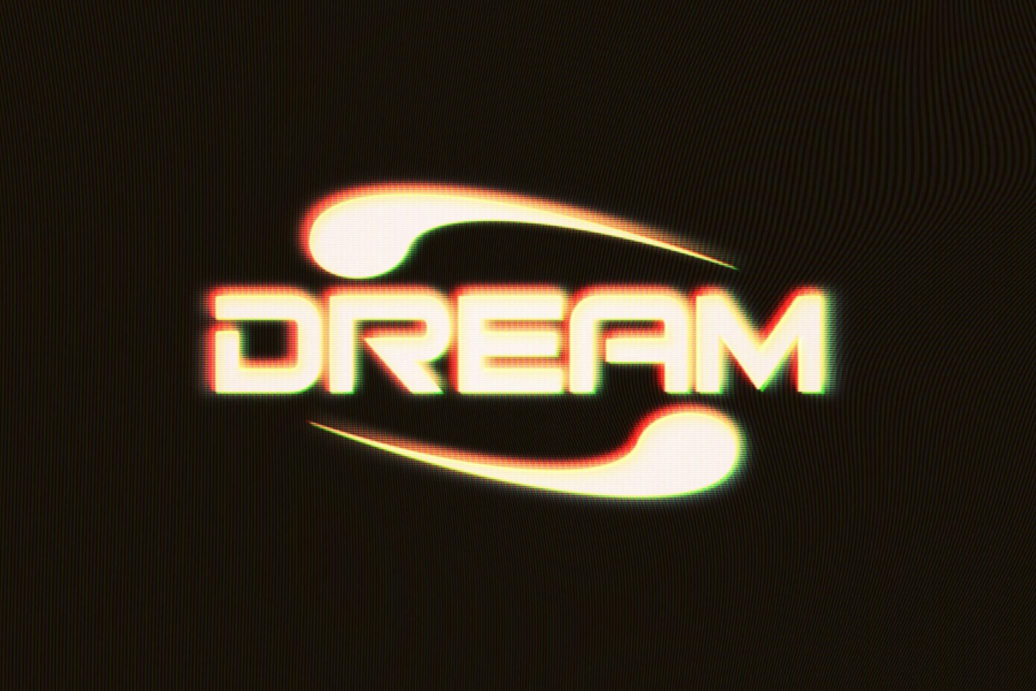 Free VHS Glowing Tape Text Effect / Logo Mockup PSD Template