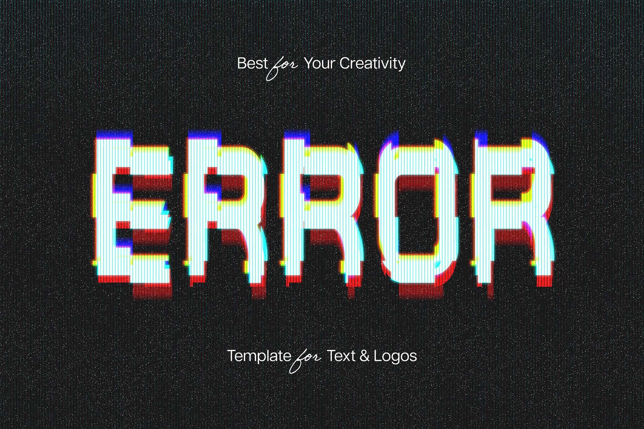 VHS Text Effect FREE PSD