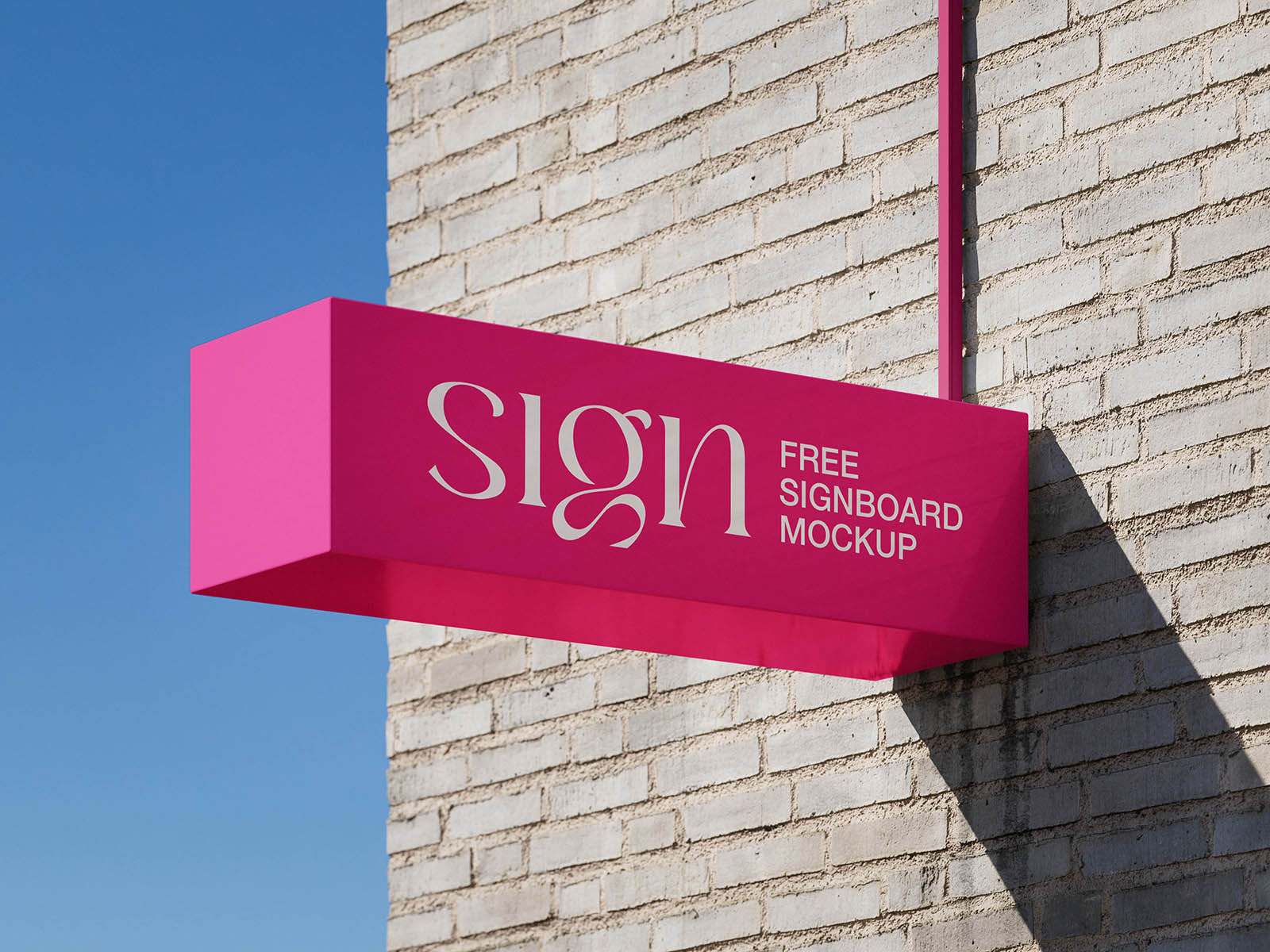 Free Vibrant Signboard Mockup PSD Template