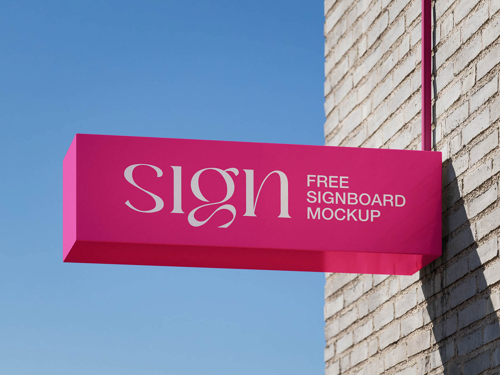 Free Vibrant Signboard Mockup PSD Template