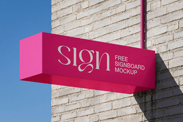 Vibrant Signboard Mockup