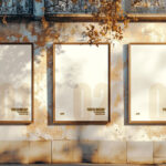 Vibrant Three Street Poster Mockup