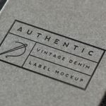 Vintage Denim Label Logo Mockup