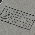 Vintage Denim Label Logo Mockup