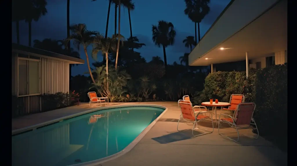 Vintage Florida Motel Twilight