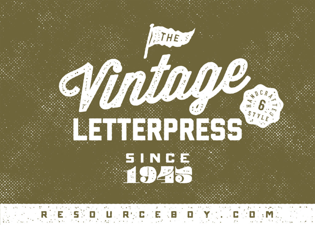 Vintage Letterpress Effects for Text and Logos