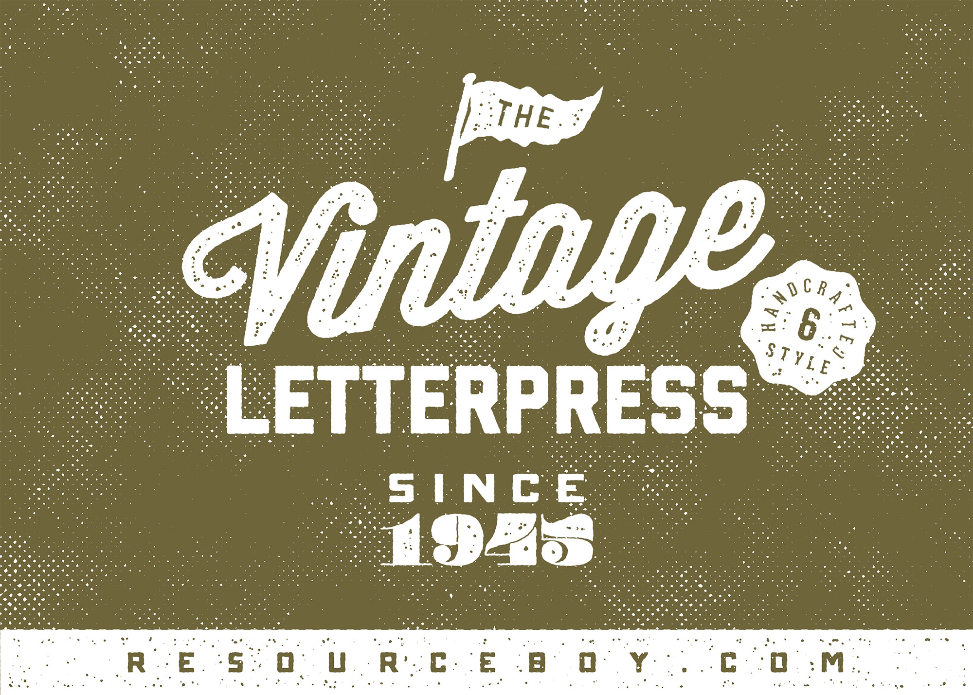 Free Vintage Letterpress Effect for Text and Logos PSD Template
