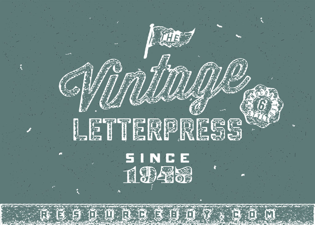 Vintage Letterpress Effects for Text and Logos