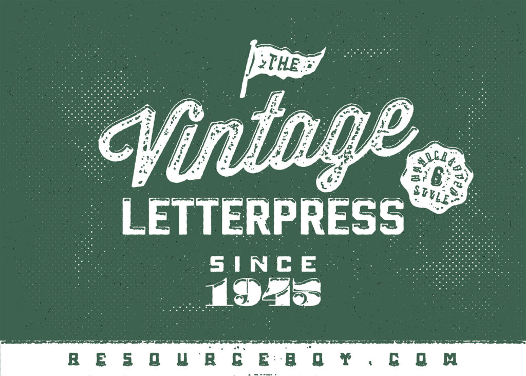 Vintage Letterpress Effects for Text and Logos