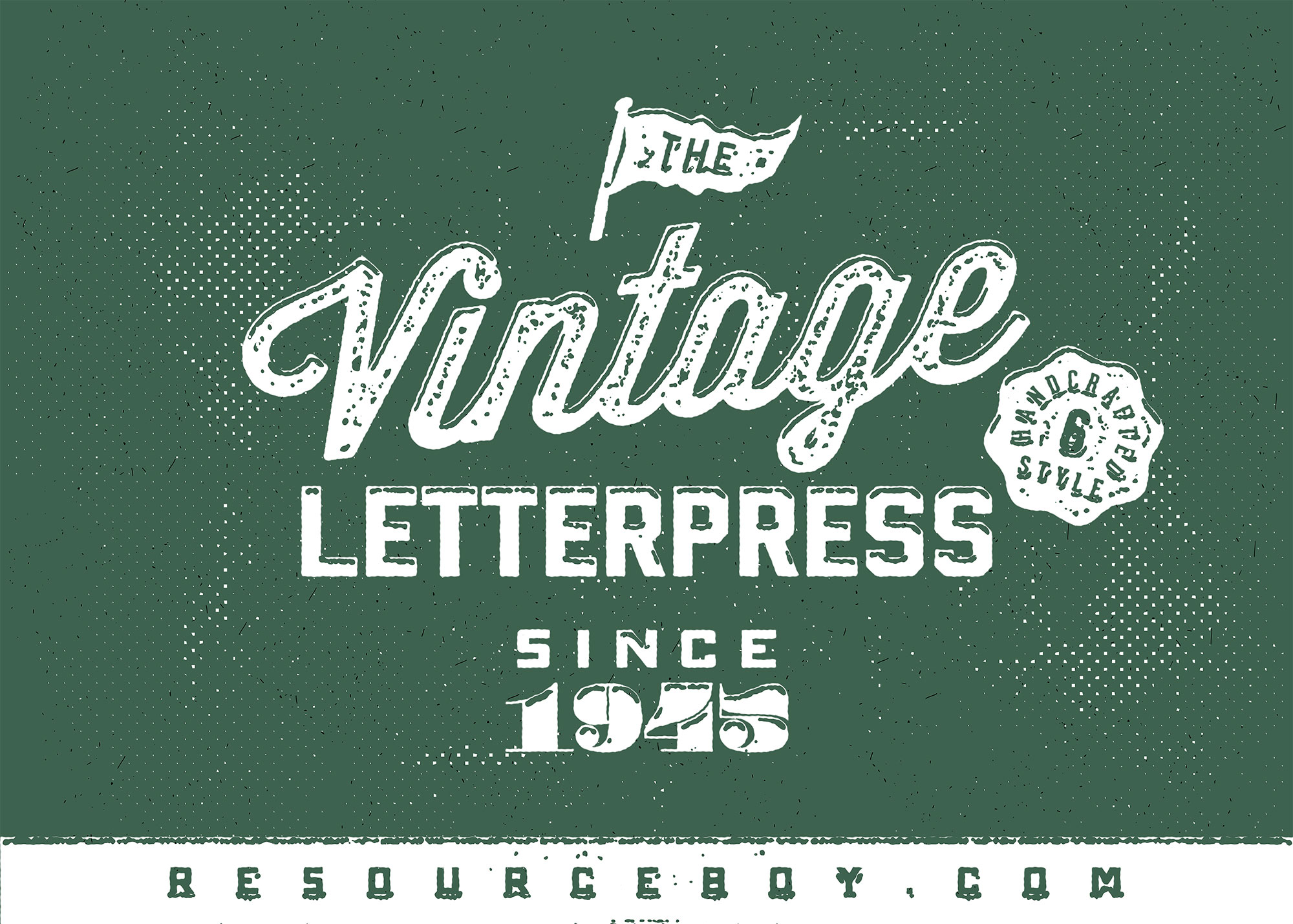 Free Vintage Letterpress Effect for Text and Logos PSD Template