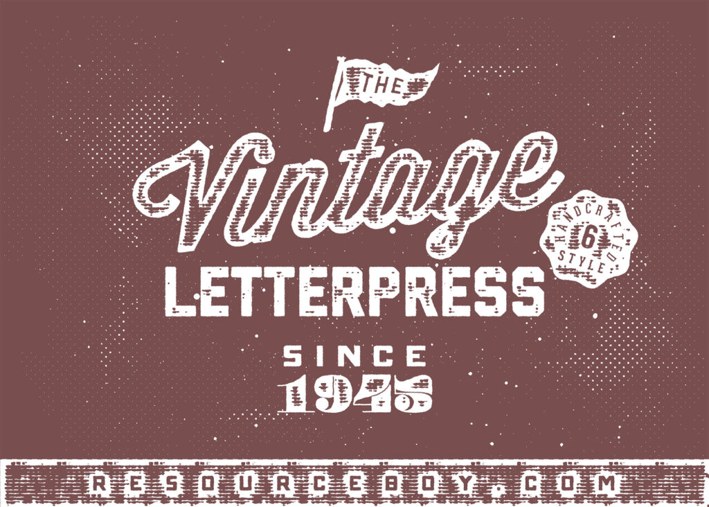 Vintage Letterpress Effects for Text and Logos