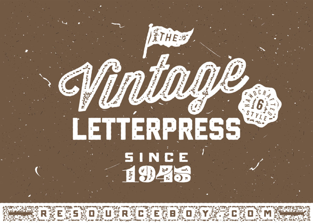 Vintage Letterpress Effects for Text and Logos