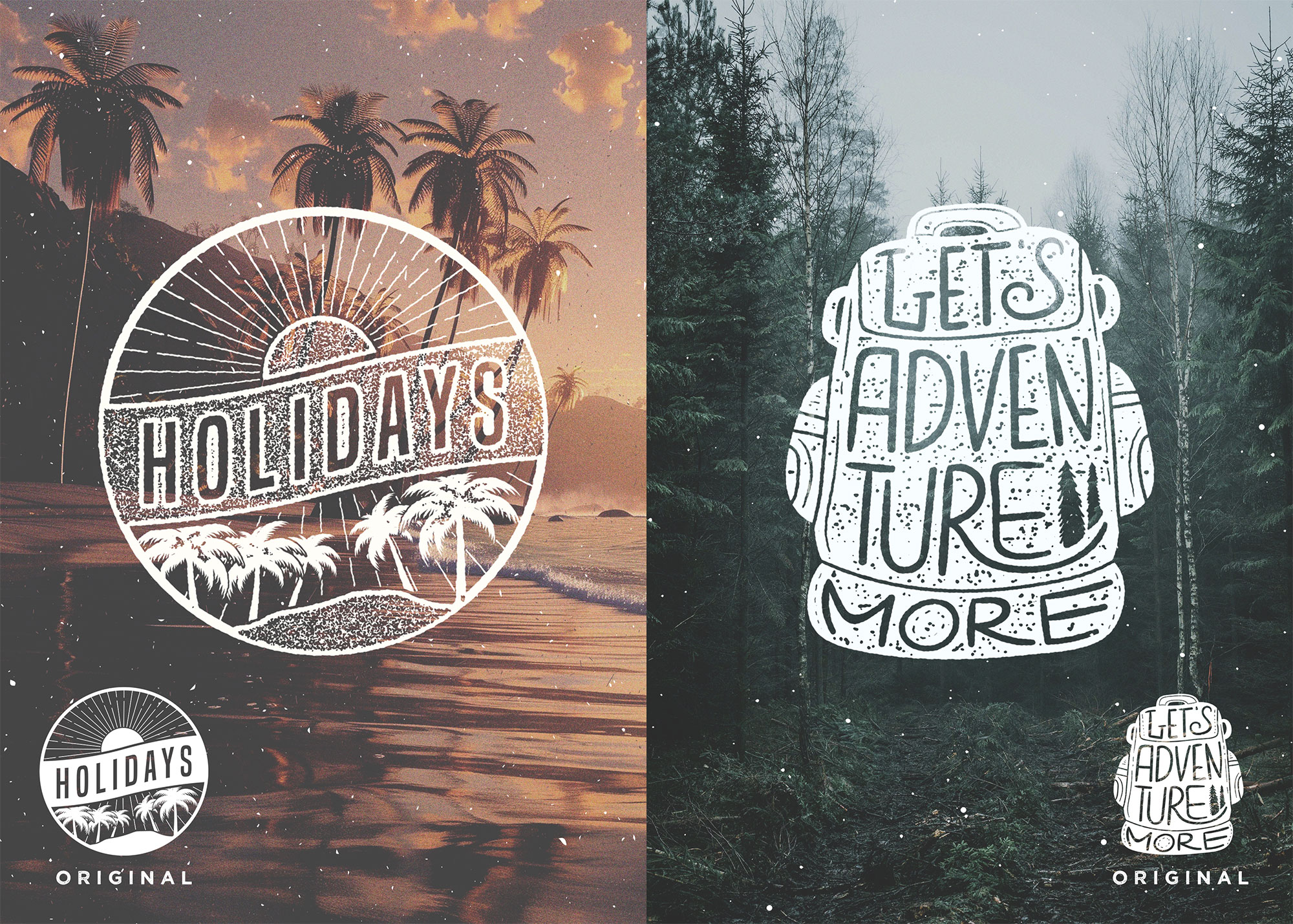 Free Vintage Letterpress Effect for Text and Logos PSD Template