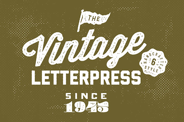 Vintage Letterpress Effects for Text and Logos