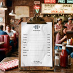 Vintage Menu Mockup