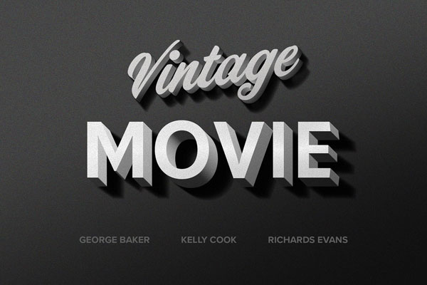Vintage Movie Text Effect