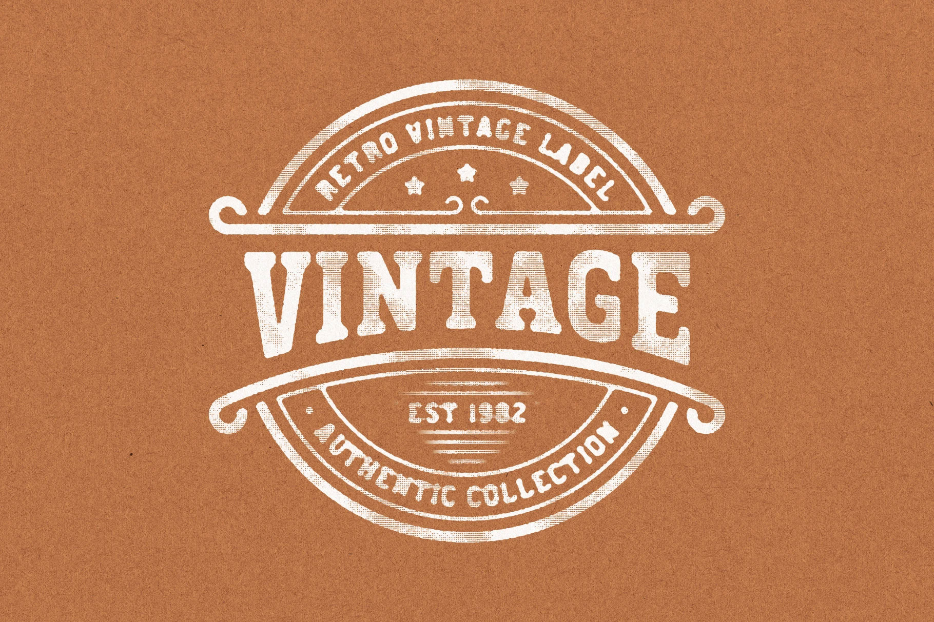 Free Vintage Stamp Effect / Logo Mockup PSD Template