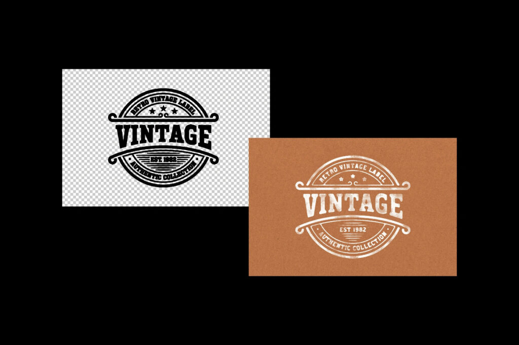 Vintage Stamp Effect / Logo Mockup