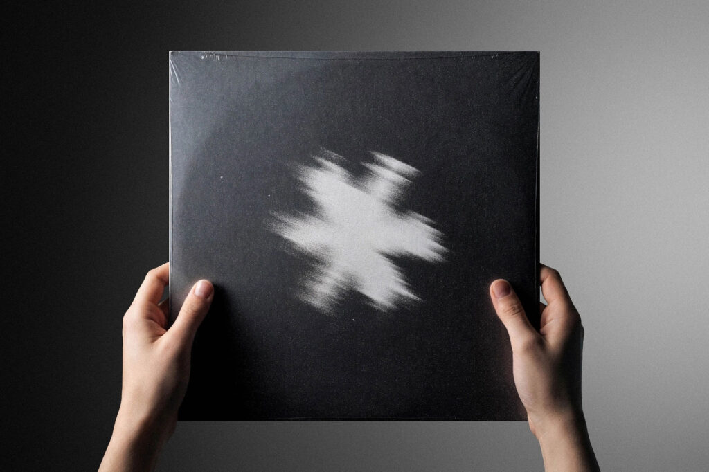 Vinyl Cover Mockup in Hand