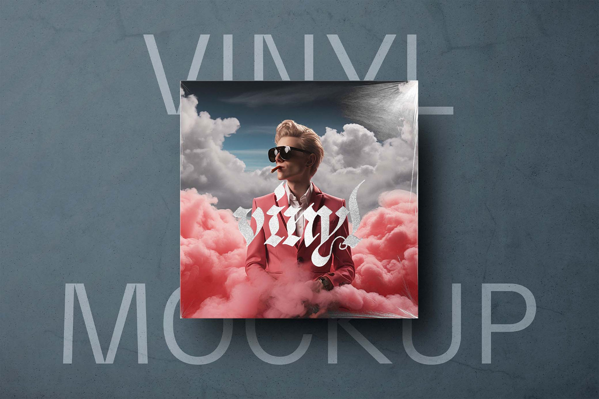 Free Vinyl Record Cover Mockup PSD Template