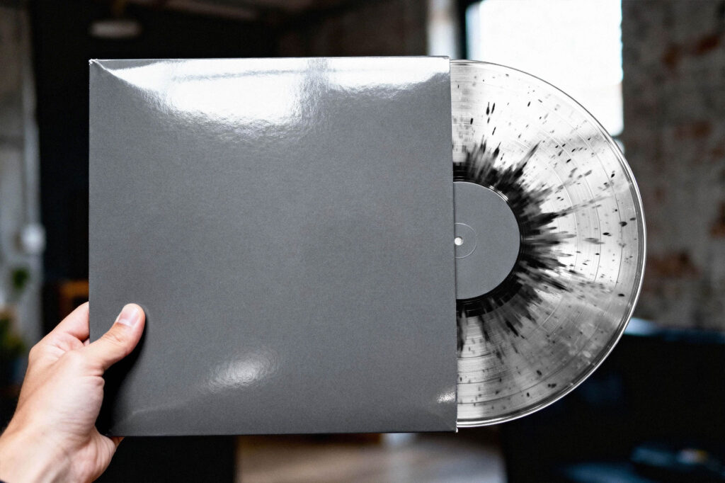 Vinyl Record Mockup with a Disc