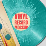 Vinyl Record Mockup with Card