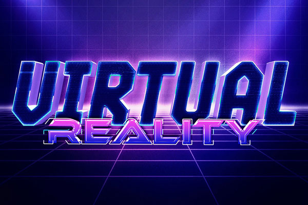Virtual World Text Effect