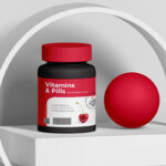 Vitamins and Pills Bottle Mockup on a Stand