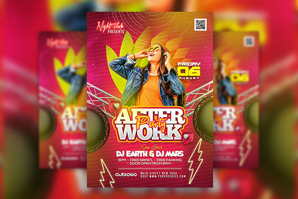 Vivid Night Club DJ Party Flyer Template