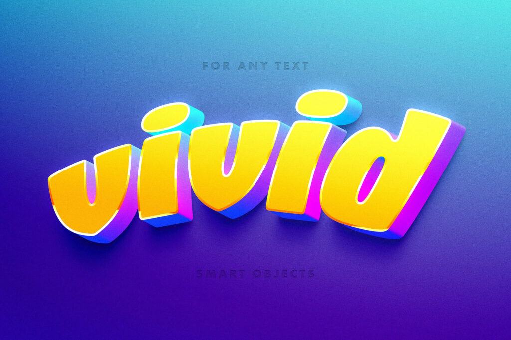 Vivid Cartoon 3D Text Effect