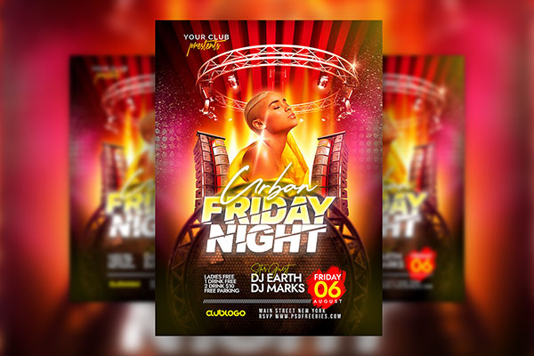 Vivid Urban Friday Club Party Flyer Template
