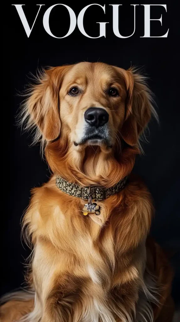 Vogue Cover Golden Retriever Fashion