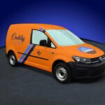 Volkswagen Delivery Caddy Van Vehicle Mockup