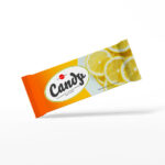 Wafer Packet Standing at an Angle in Front View Mockup