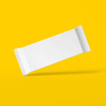 Wafer Packet Standing at an Angle in Front View Mockup