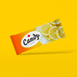 Wafer Packet Standing at an Angle in Front View Mockup