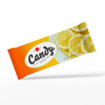 Wafer Packet Standing at an Angle in Front View Mockup