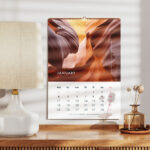 Wall Calendar Mockup in 2 Sights
