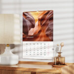 Wall Calendar Mockup in 2 Sights