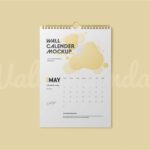 Wall Calendar Mockup in 3 Different Views