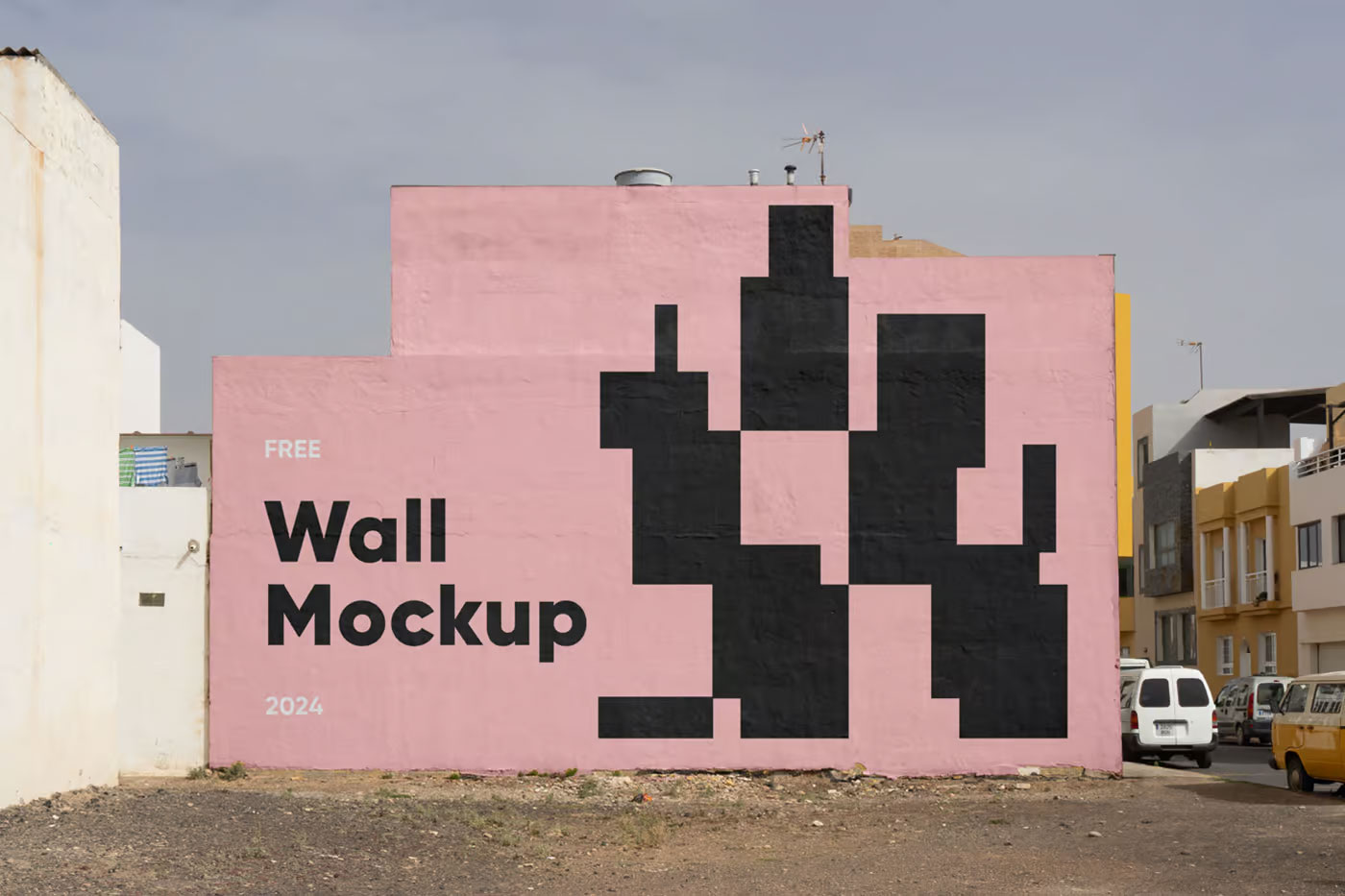 Free Wall Elevation Mockup PSD Template